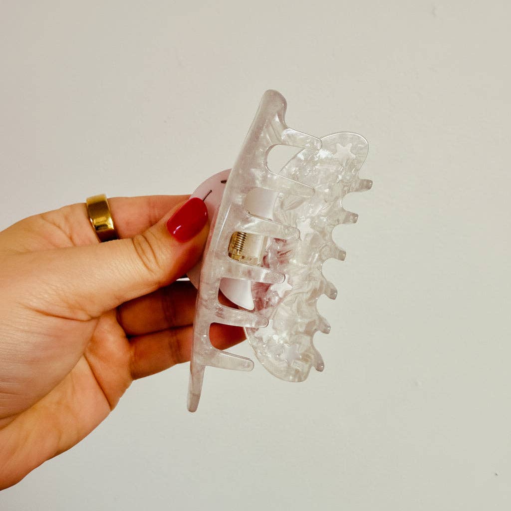 Acrylic Claw Clip, Sun Or Moon: Moon