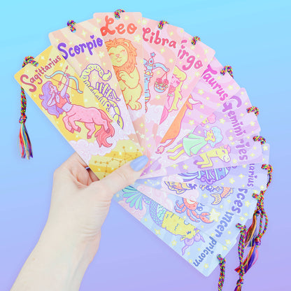 Pisces Zodiac Bookish Horoscope Bookmark with Tassel