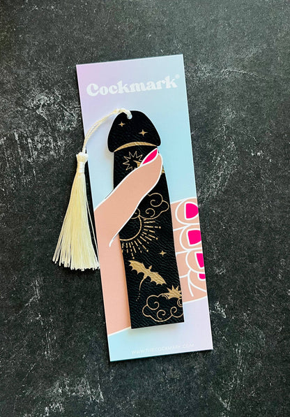 Onyx Cockmark Bookmark: Gold