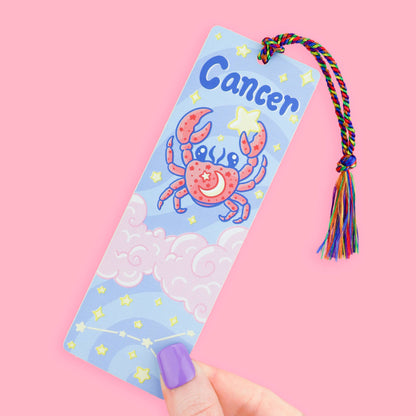 Cancer Zodiac Bookish Horoscope Bookmark with Tassel