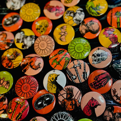 1.25” Pin Button Set | Medieval Knight Mythology Animals