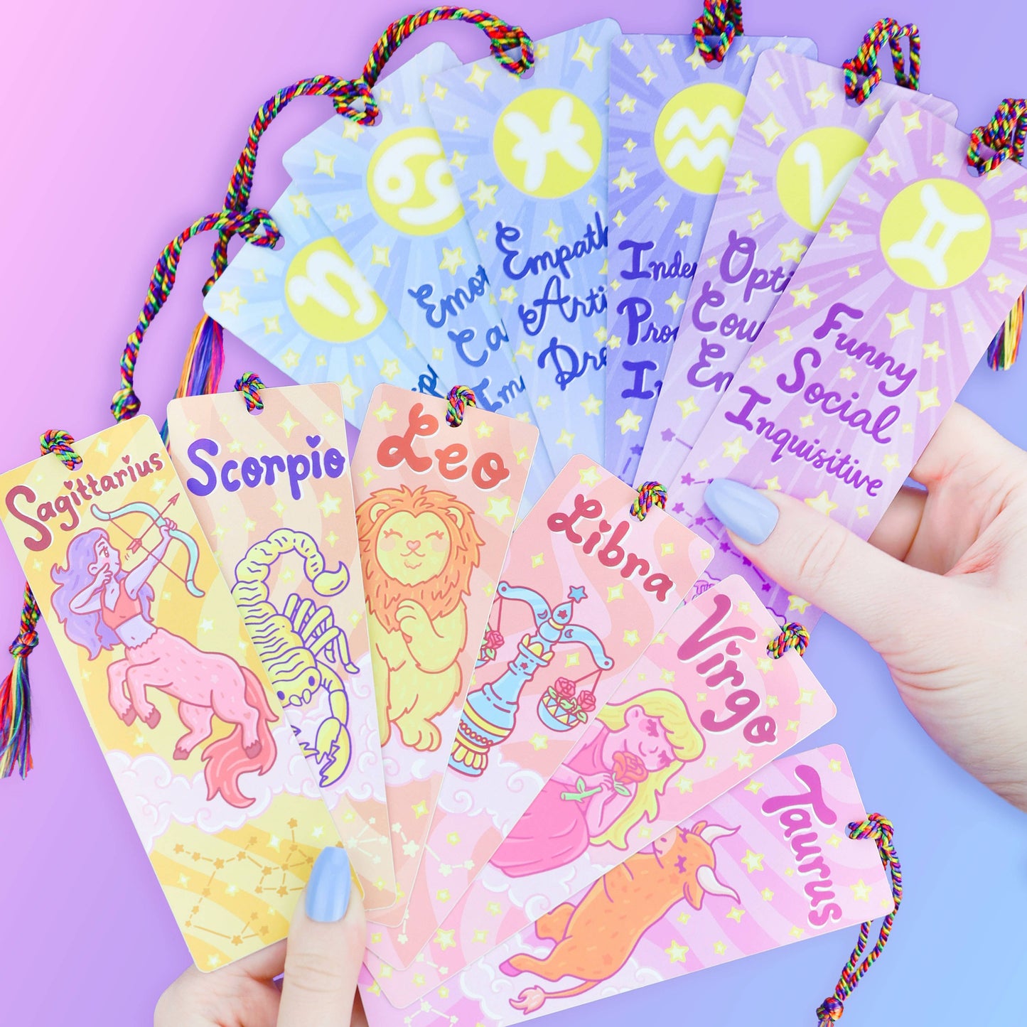 Leo Zodiac Bookish Horoscope Bookmark with Tassel