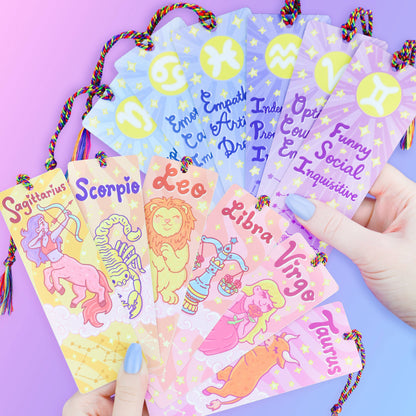 Gemini Zodiac Bookish Horoscope Bookmark with Tassel