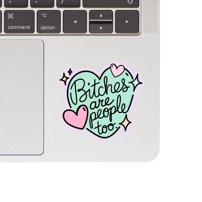 Funny Swear Bitches Heart High Quality Vinyl Sticker