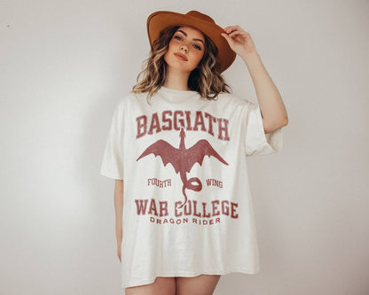 Fourth Wing Shirt - Officially Licensed Bookish Merch: T-shirt / White / L