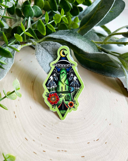 Alien UFO Sticker