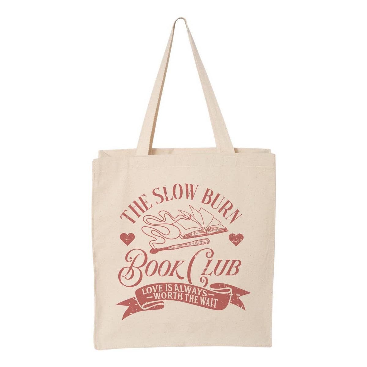 The Slow Burn Book Club Tote Bag: Natural