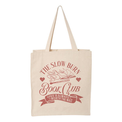 The Slow Burn Book Club Tote Bag: Natural