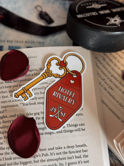 Heated Rivalry Hotel Hockey Romance Sticker: Holographic Rainbow