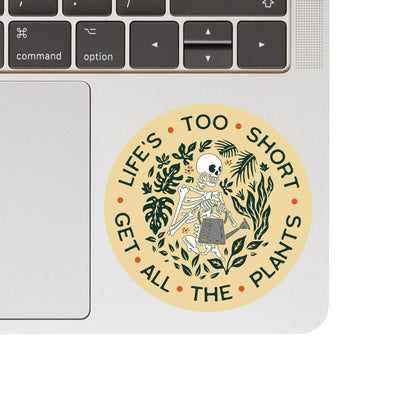 Cute Funny Plant Life Skeleton High Quality Vinyl Sticker