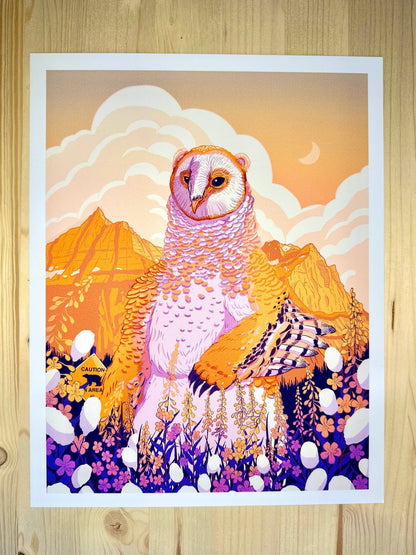 Owlbear in Glacier Print: 11x14
