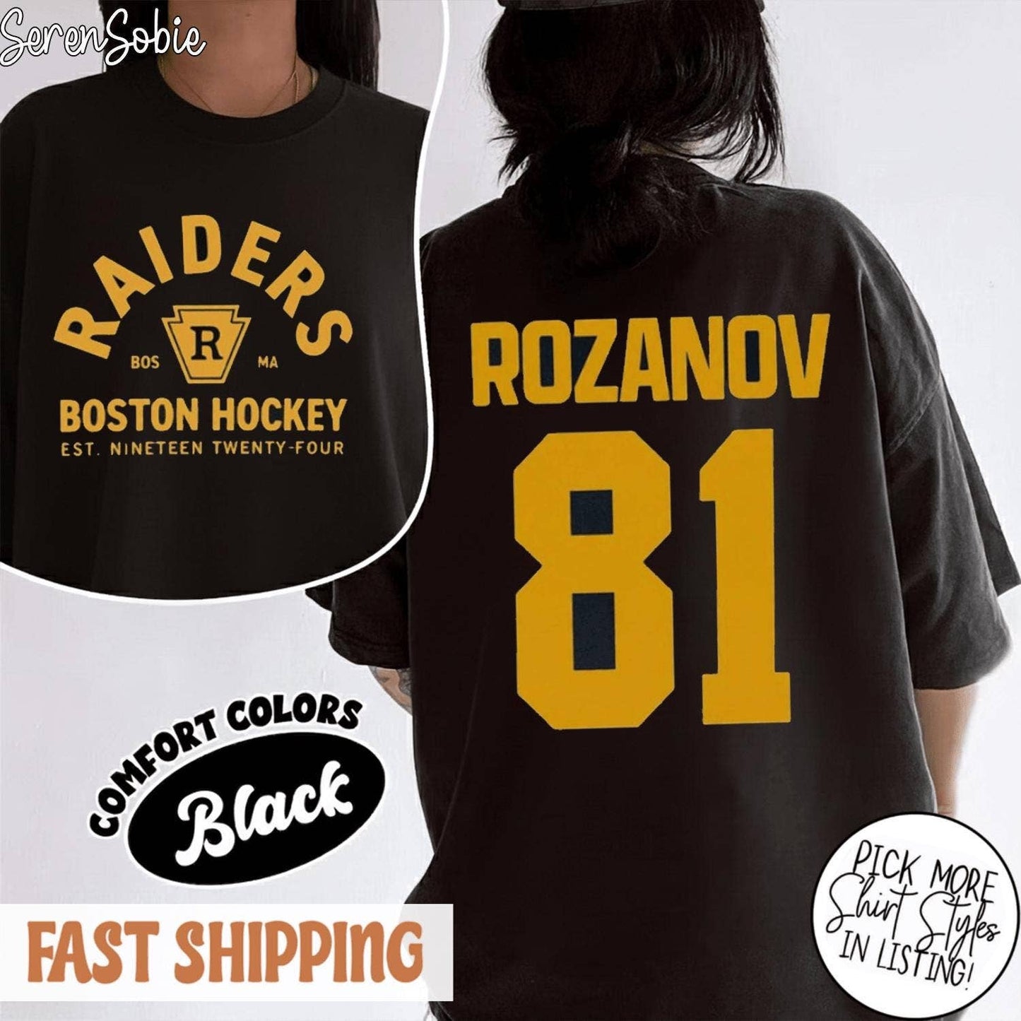 Rivalry Inspired Boston Raiders Tee: T-shirt / Black / XL