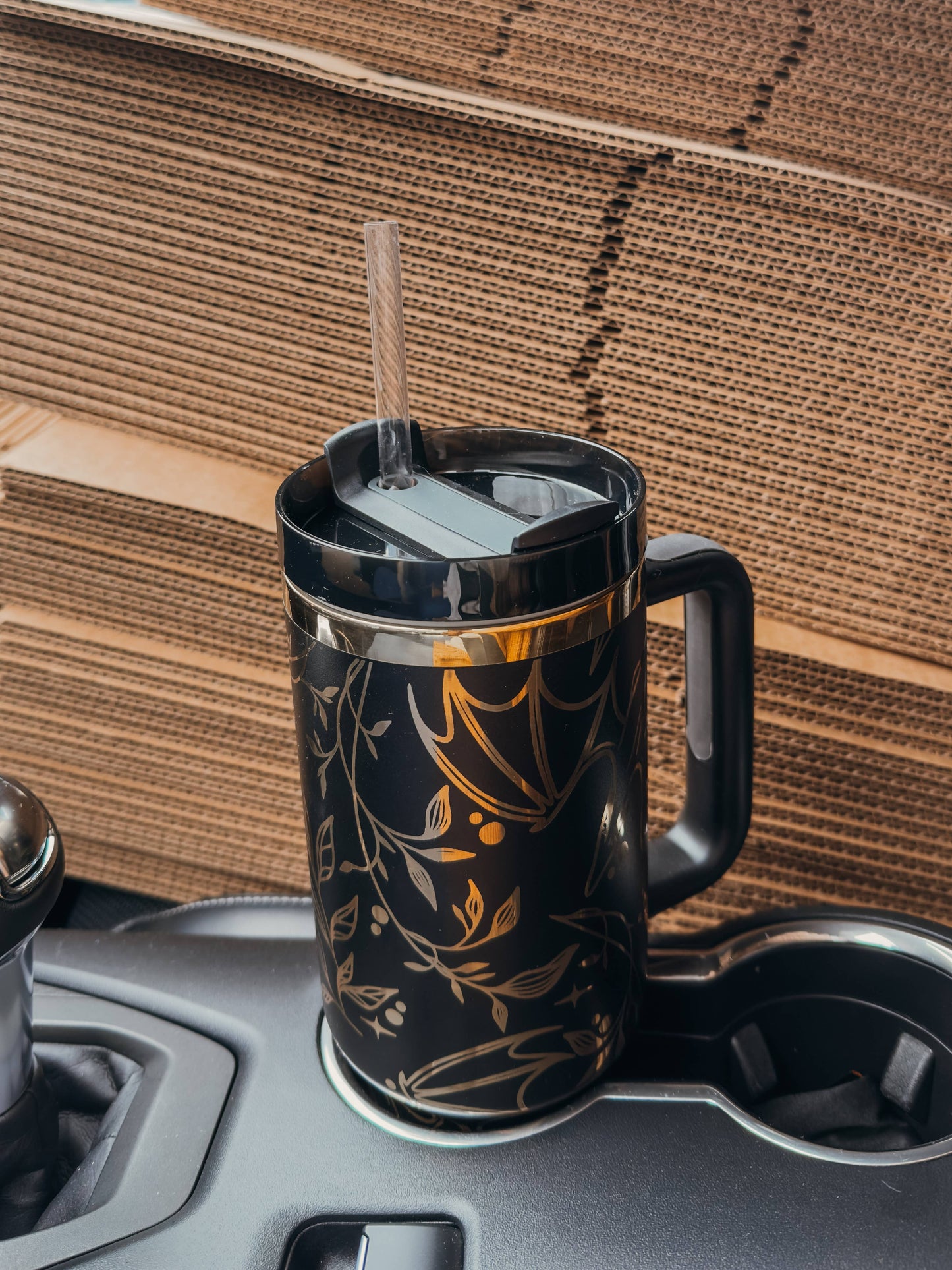 Engraved Gold Dragons Bookish 40oz Tumbler: White and Gold