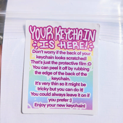 Rainbow Long Cow Keychain