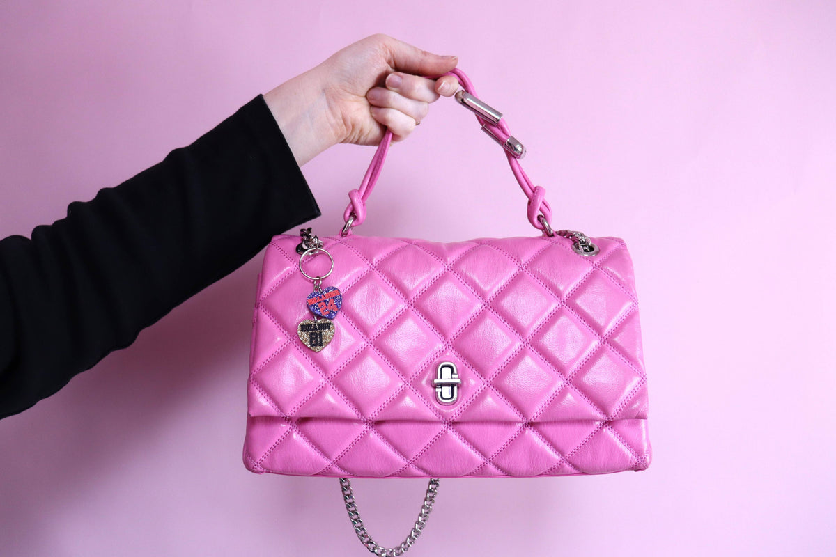 Heated Rivalry Heart Bag Charm: Glitter