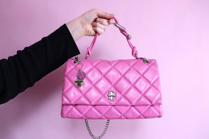 Heated Rivalry Heart Bag Charm: Glitter