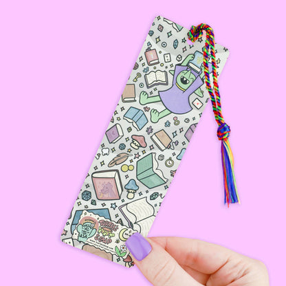 Book Hoarder Goblin, Fantasy, Bookish, Bookmark with Tassel