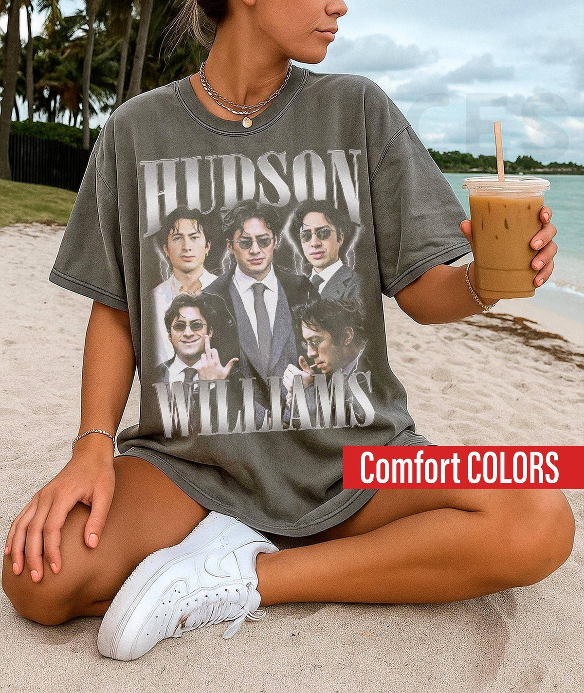 Comfort Colors Hudson Williams Connor Storrie Tee: T-shirt / Black / XL