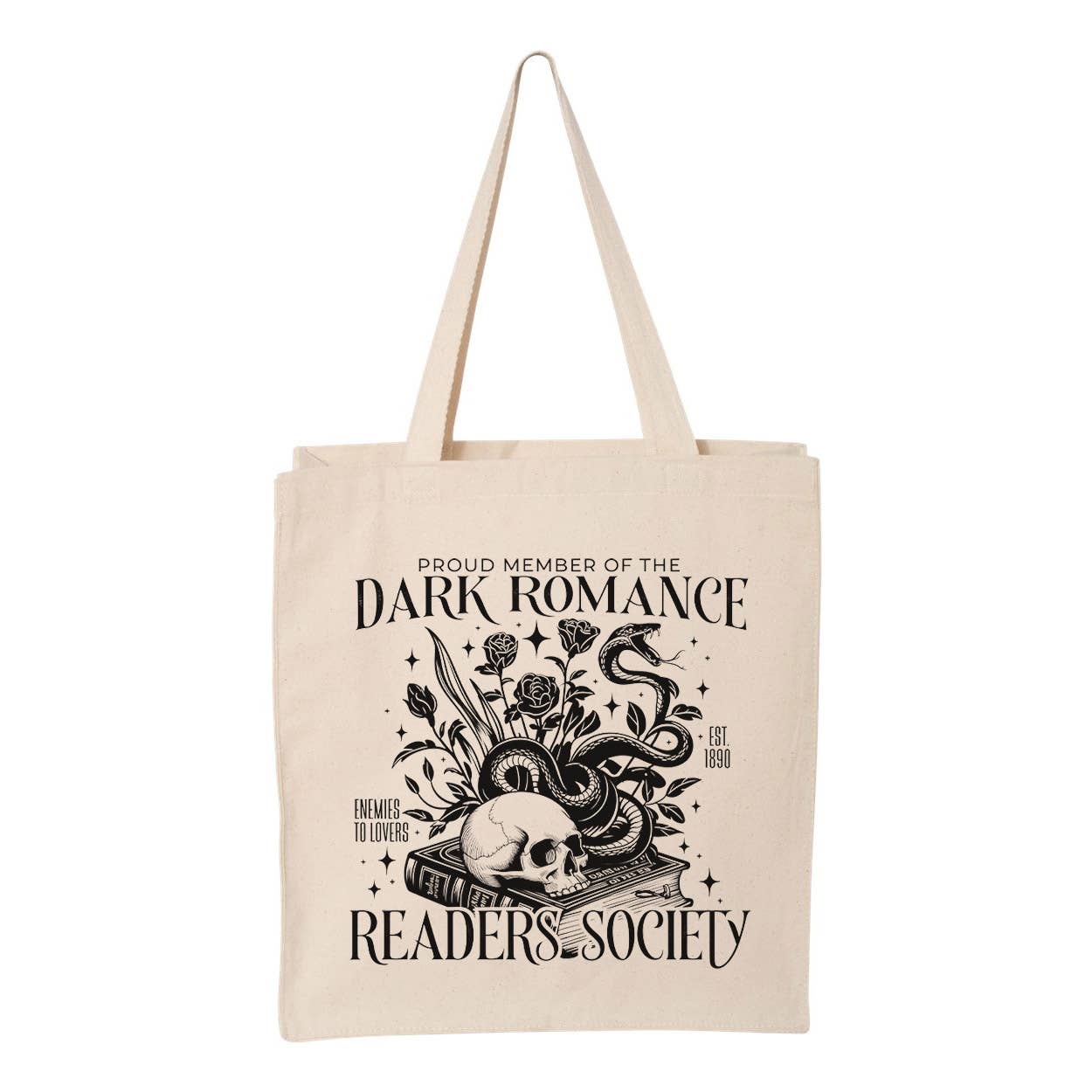 Dark Romance Readers Society Tote Bag : Natural