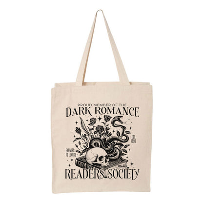 Dark Romance Readers Society Tote Bag : Natural