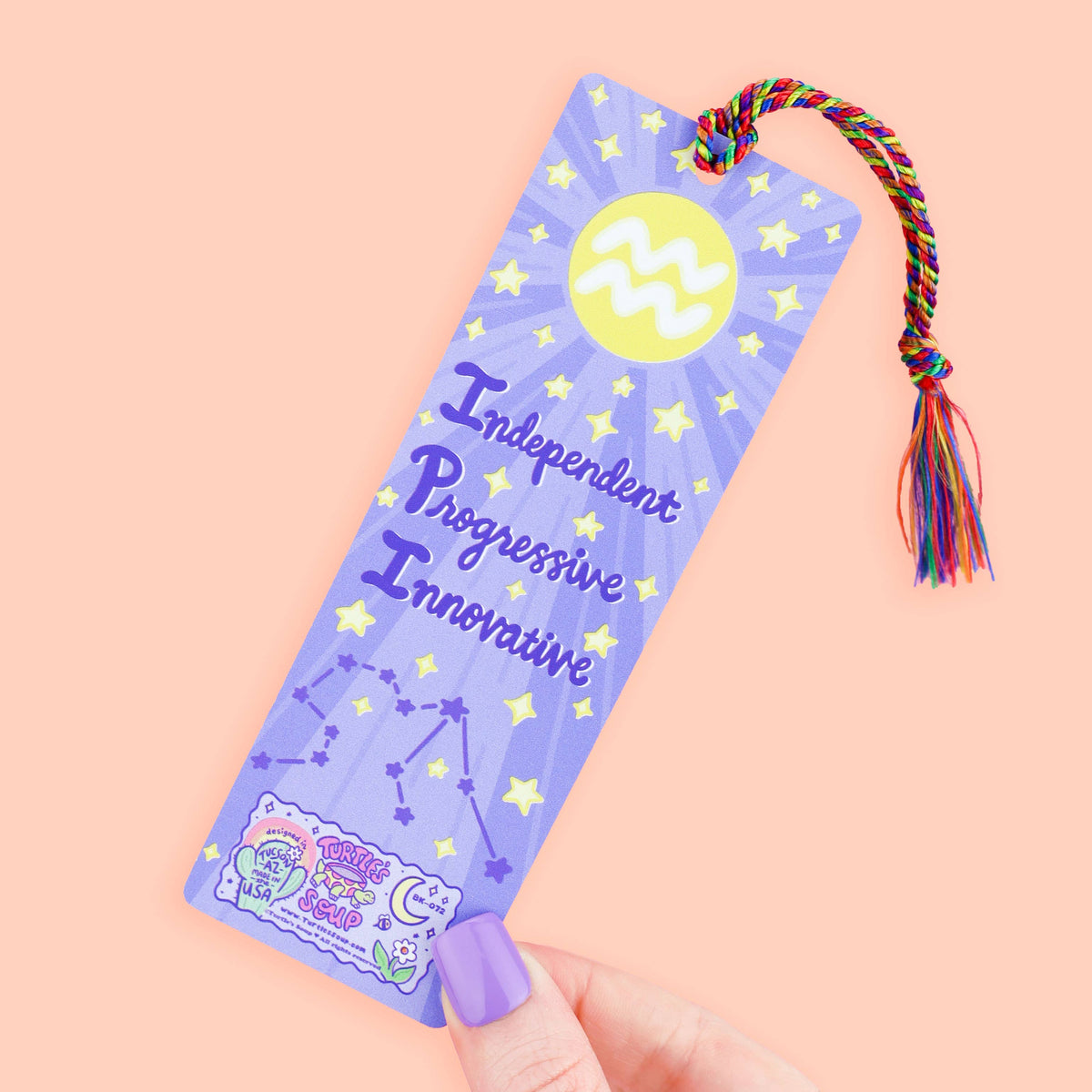 Aquarius Zodiac Bookish Horoscope Bookmark with Tassel