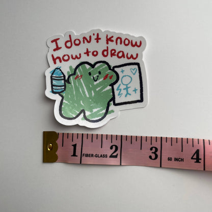 Cute Crayon Frog | Vinyl Sticker