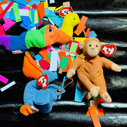 Teenie Beanie Baby Plush Keychain | 90's Nostalgia Blind Bag