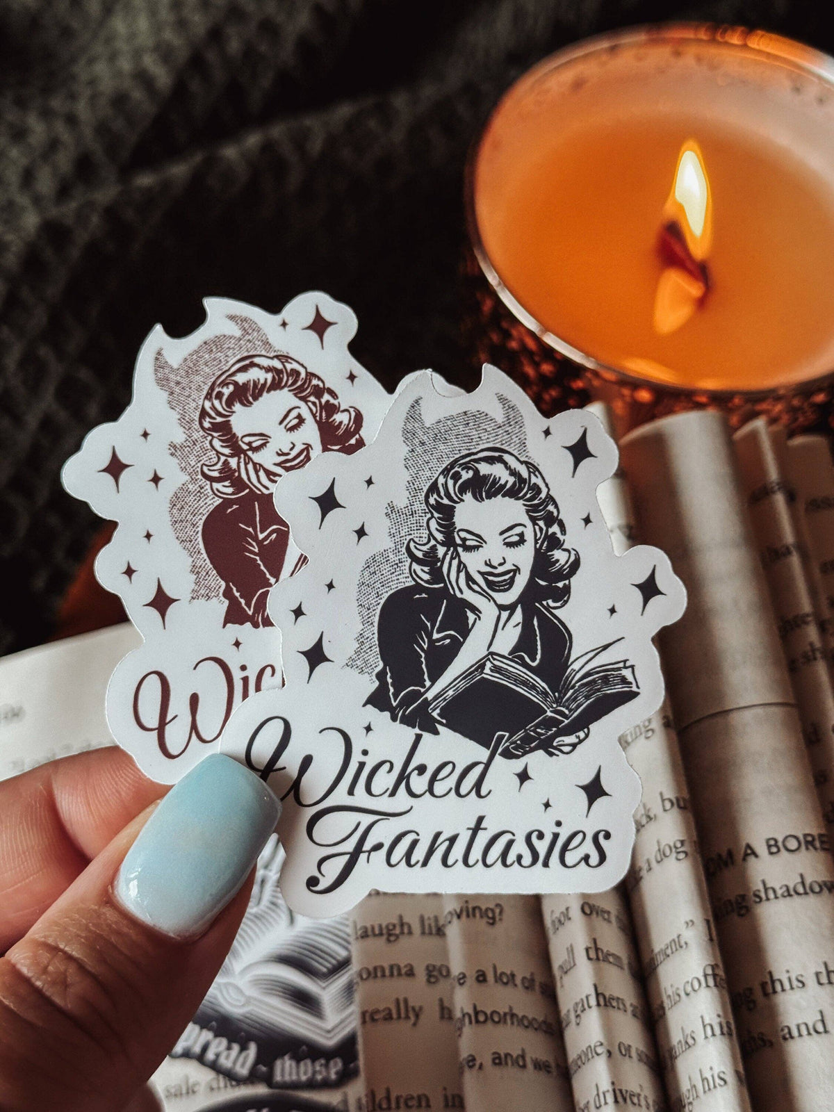 Wicked Fantasies Sticker: Black / Holographic Stars