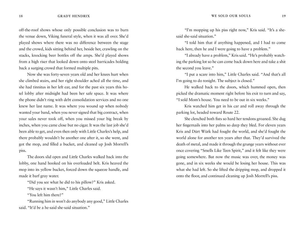 We Sold Our Souls by Grady  Hendrix: Paperback; 336 pages / English