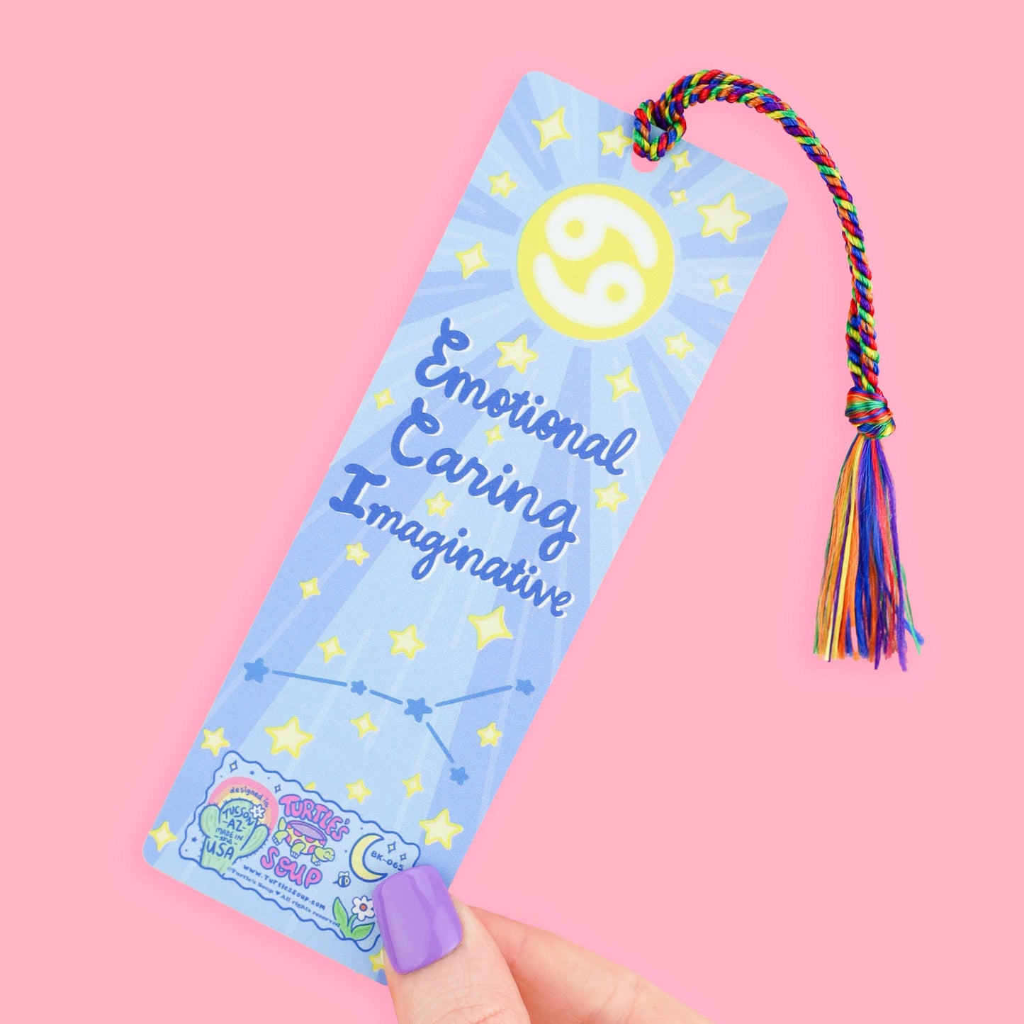 Cancer Zodiac Bookish Horoscope Bookmark with Tassel