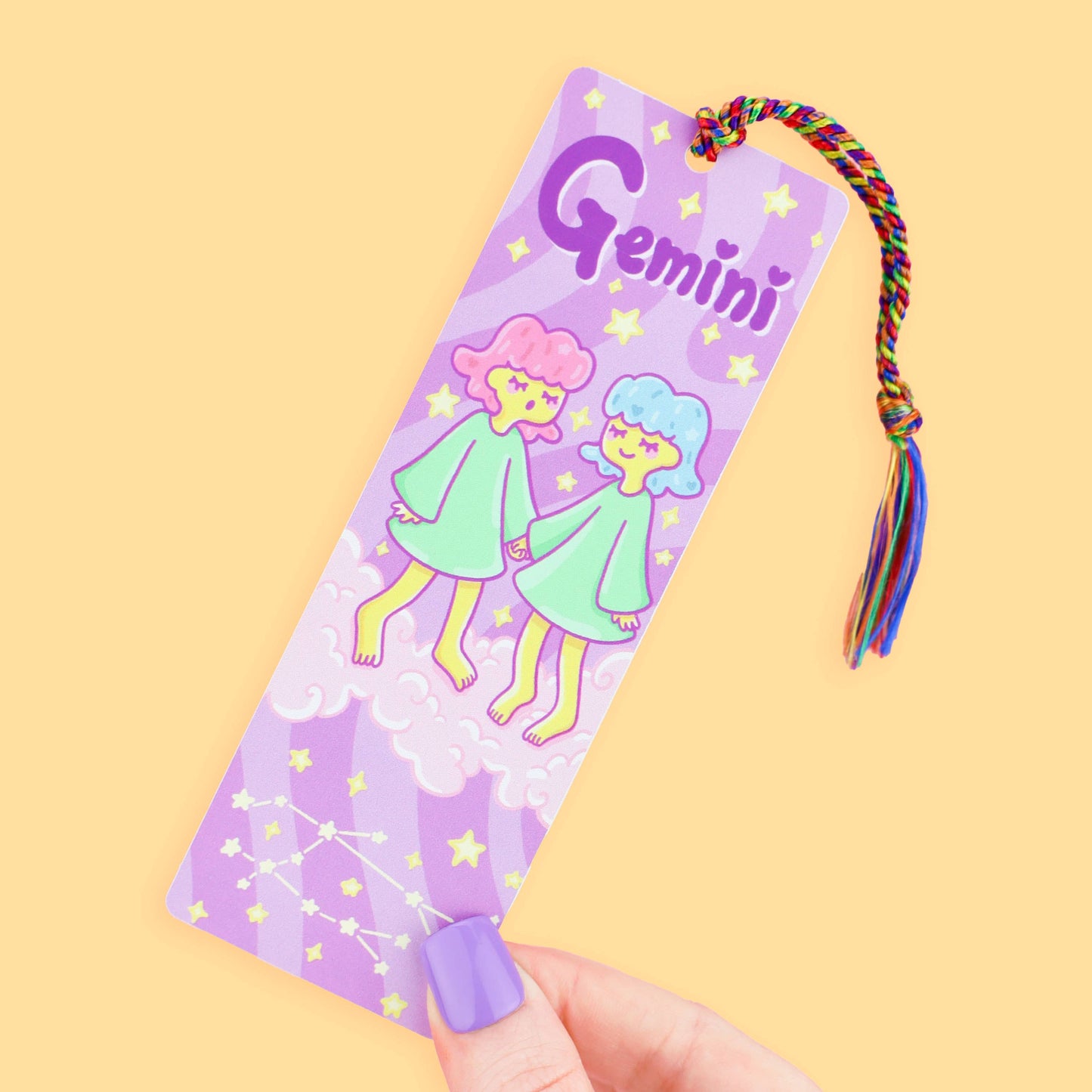 Gemini Zodiac Bookish Horoscope Bookmark with Tassel