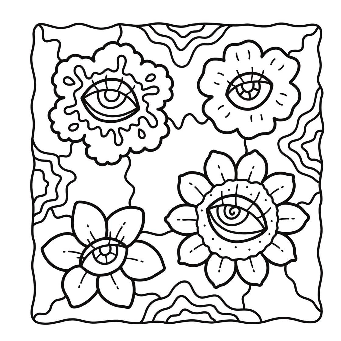 Trippy & Groovy: Bold and Easy Coloring Book: Hikaru Kotz