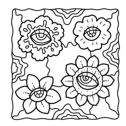 Trippy & Groovy: Bold and Easy Coloring Book: Hikaru Kotz