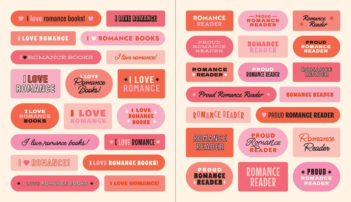 A Romance Reader's Sticker Book: Hardcover