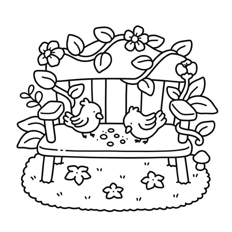 Garden Corners: Bold and Easy Coloring Book: Hikaru Kotz
