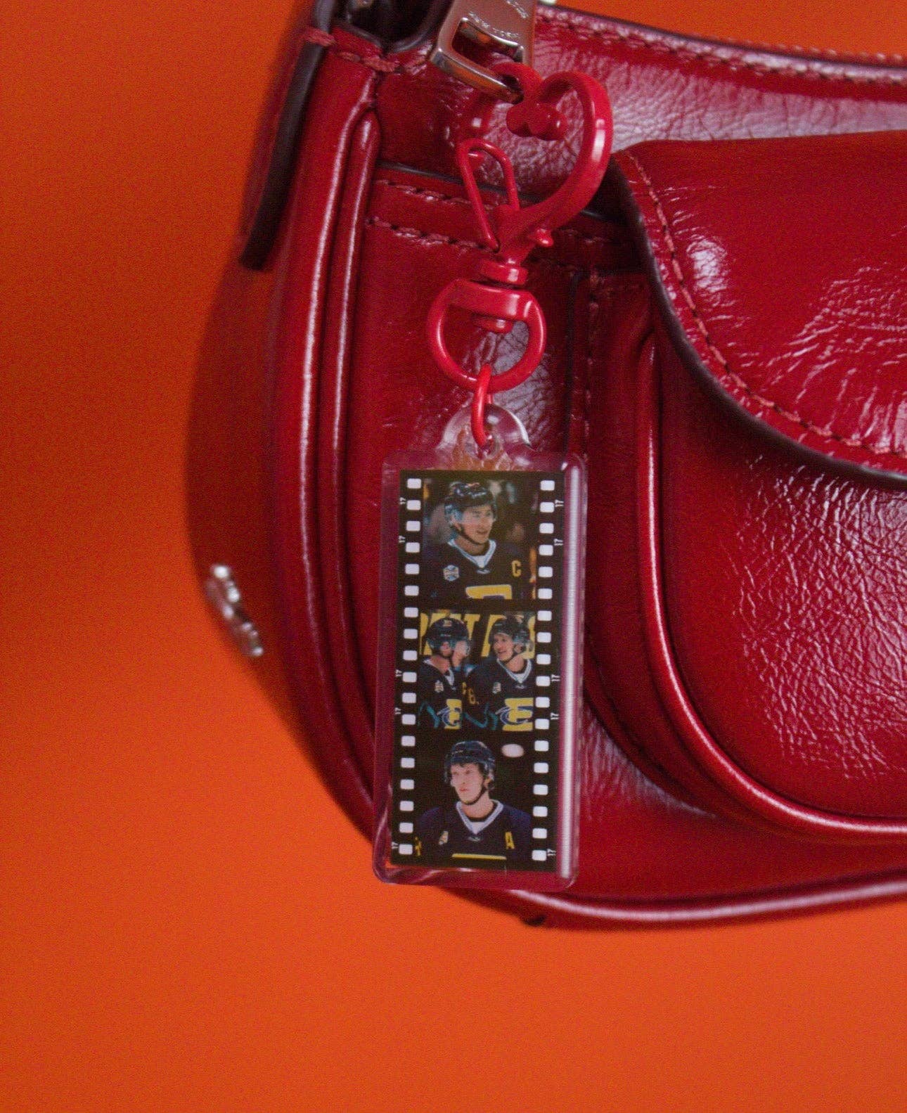 Shane + Ilya Heated Rivalry Film Strip Bag Charm