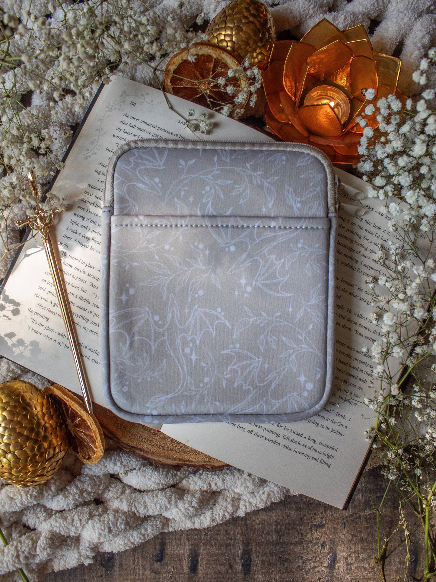 Tan Dragons Neoprene E-Reader/ Tablet Sleeve