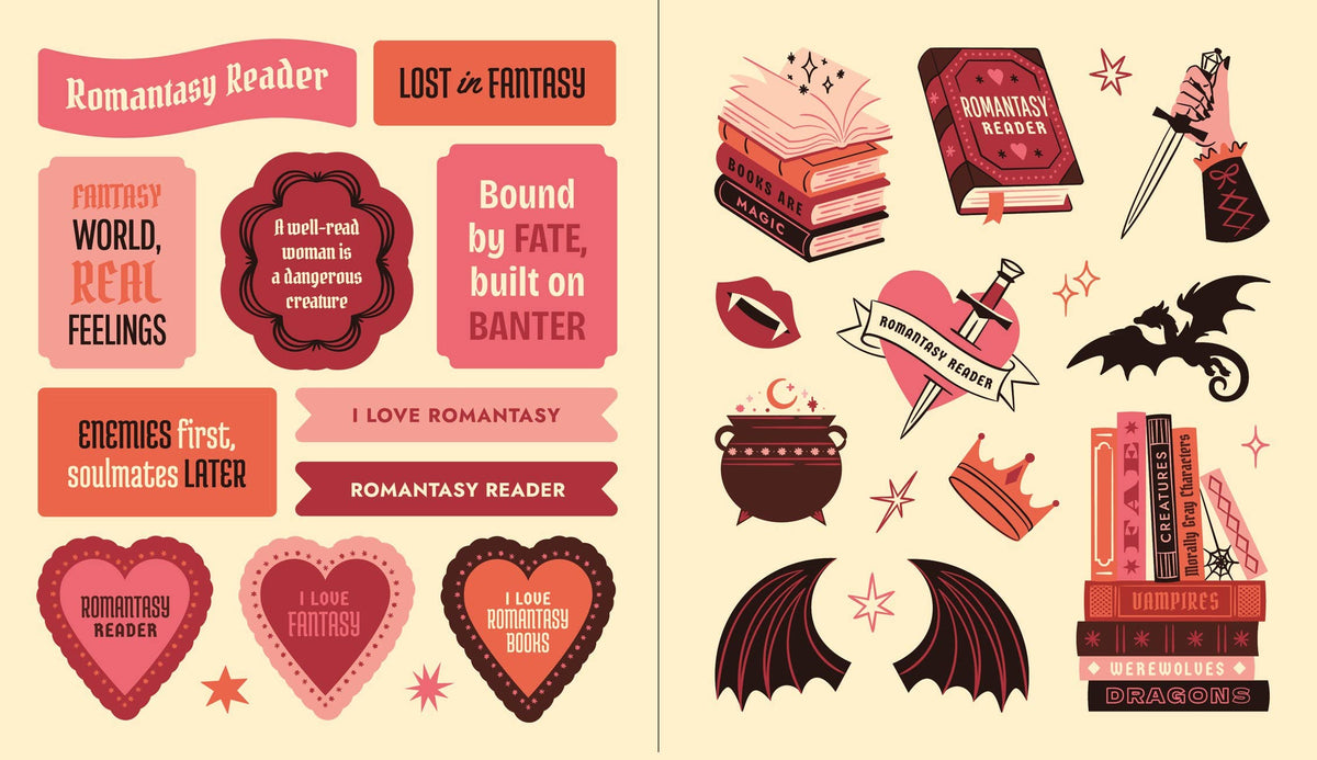 A Romance Reader's Sticker Book: Hardcover