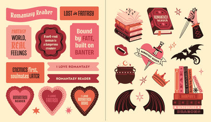 A Romance Reader's Sticker Book: Hardcover