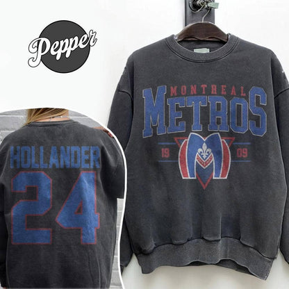 Boston Raiders Shane Hollander Retro 90S Two-Sided: T-shirt / Pepper (Comfort Colors) / L
