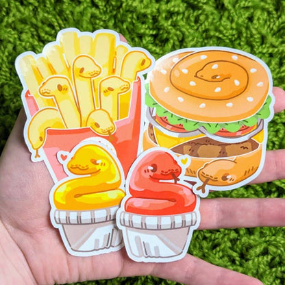 Snake Snack Fast Food Stickers: Snake Burger