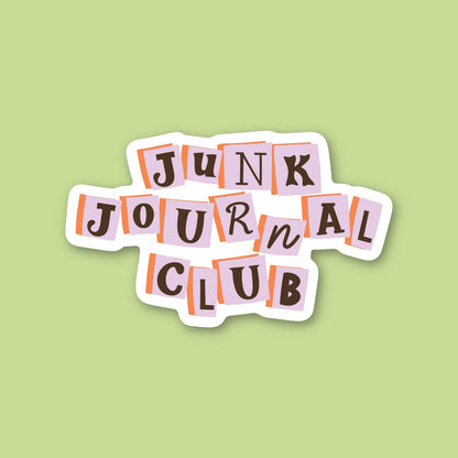 Junk journal club sticker
