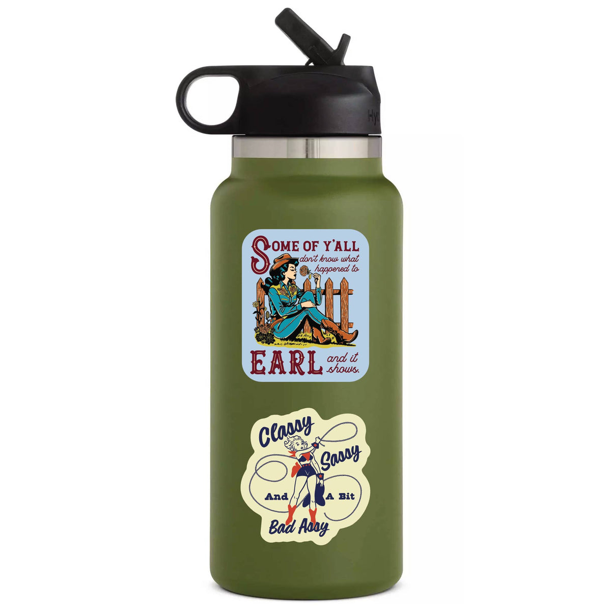Country Cowgirl Earl Friendship High Quality Vinyl Sticker