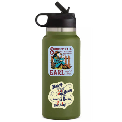 Country Cowgirl Earl Friendship High Quality Vinyl Sticker