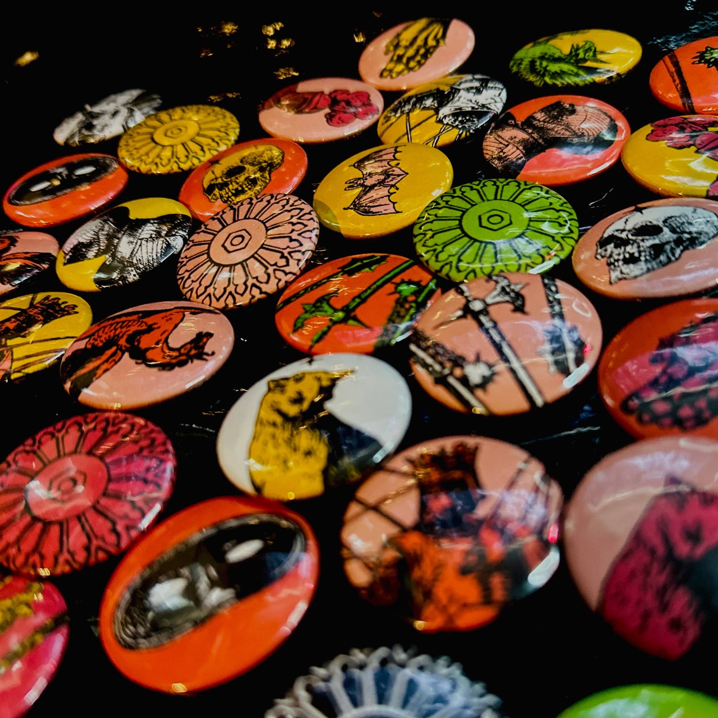 1.25” Pin Button Set | Medieval Knight Mythology Animals